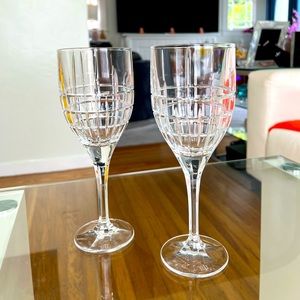 Ralph Lauren Crystal COCKTAIL PARTY Water Wine Goblet  9 3/8" x 3.5”